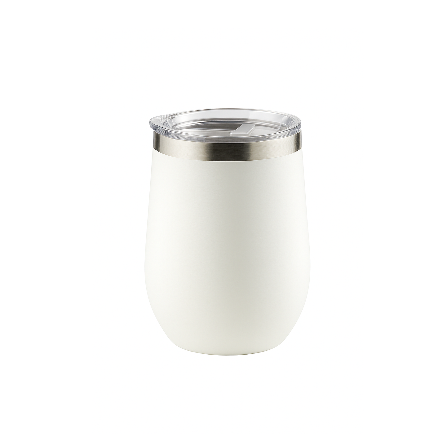 Chill Wine Tumbler - 12oz, stainless steel, White