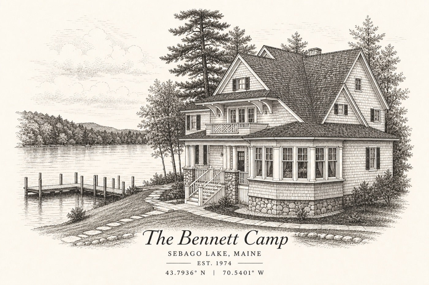 Architectural drawing of The Bennett Camp